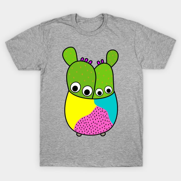 Cute Cactus Design #214: Cacti Bunch In A Nice Pot T-Shirt by DreamCactus